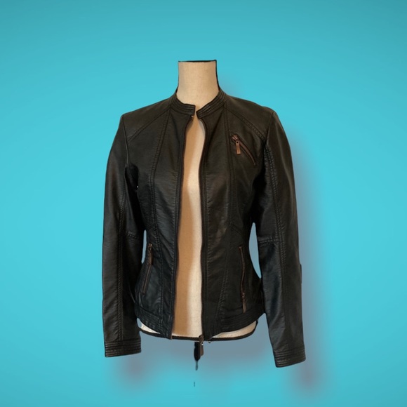 Montana Co Jackets & Blazers - Montana Co faux black leather jacket
